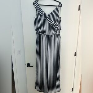 Bar III Navy and White Jumpsuit